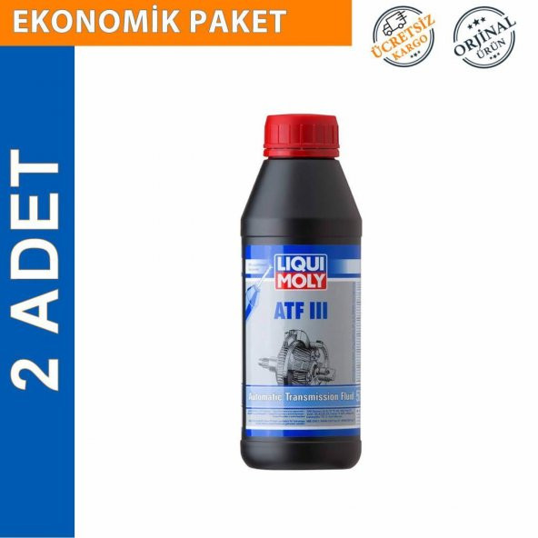 Liqui Moly ATF III Dexron 3 1 Lt Otomatik Şanzıman Yağı (2 Adet) (1043) ürün görseli 1