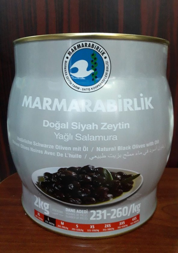 Marmarabirlik Marmarabirlik Yağlı Salamura (L) 2 kg Siyah Zeytin ürün görseli 1