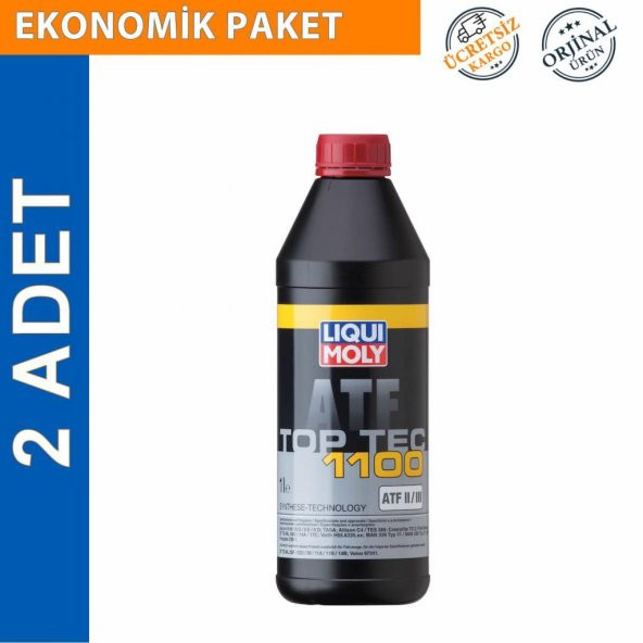 Liqui Moly Top Tec ATF 1100 Otomatik Şanzıman Yağı 1 Lt (2 Adet) (3651) ürün görseli 1