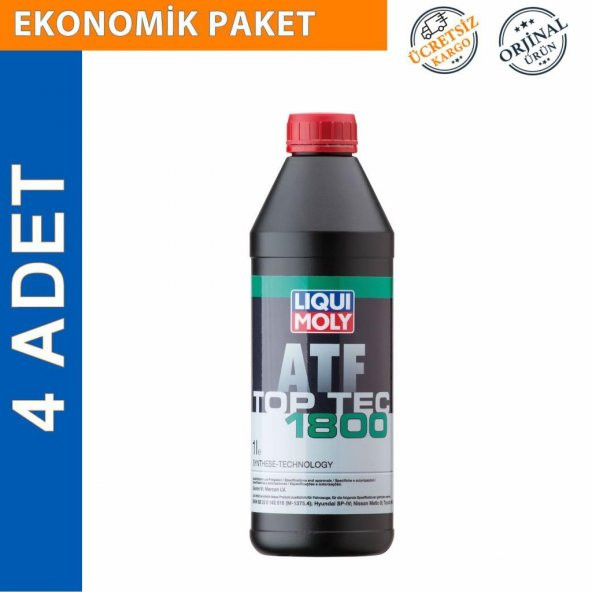 Liqui Moly Top Tec ATF 1800 Otomatik Şanzıman Yağı 1 Lt (4 Adet) (3687) ürün görseli 1
