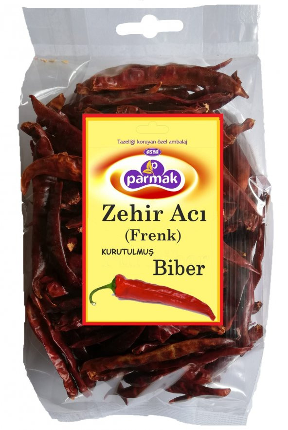 Çok Acı Kurutulmuş 250 gr Tüm Biber Parmak Baharat ürün görseli 1