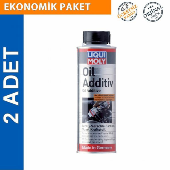 Liqui Moly Oil Additive 200 ML MoS2li Yağ Katkısı (2 Adet) (1012) ürün görseli 1