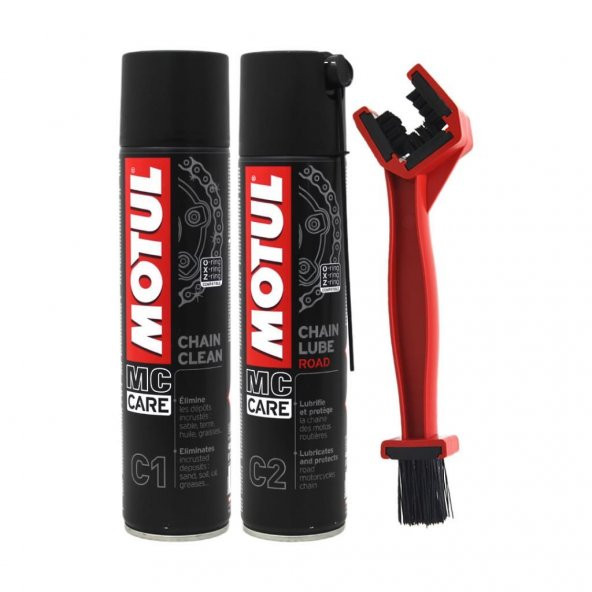 Motul Zincir Bakım Seti  C1 & C2 + Zincir Temizleme Fırçası ürün görseli 1