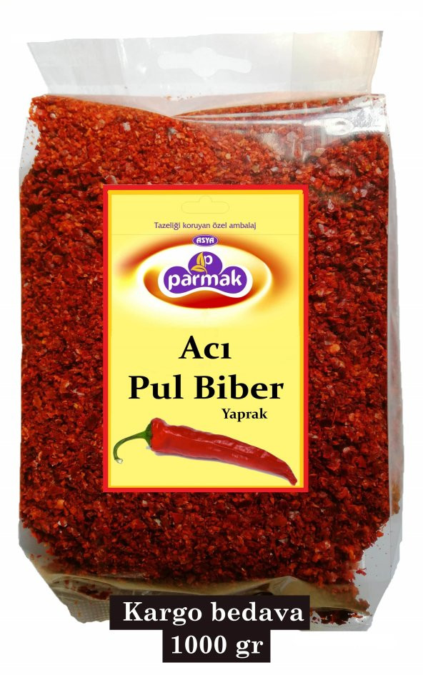 Acı Pul Biber 1000 gr (Yaprak) 1 kg Parmak baharat ürün görseli 1