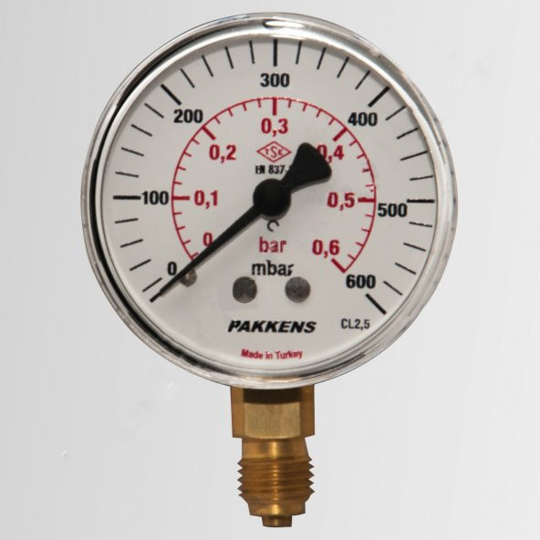0-600 mbar Çap 63 Manometre Diyaframlı Tip ürün görseli 1