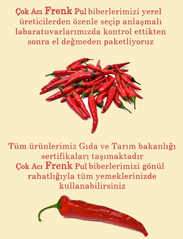 Zehir Çok Acı Pul biber 1000 gr Parmak baharat acı pul biber ürün görseli 1