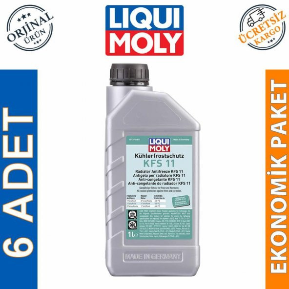 Liqui Moly Radyatör Antifrizi KFS 11 Yeşil 1 Lt (6 Adet) (21149) ürün görseli 1