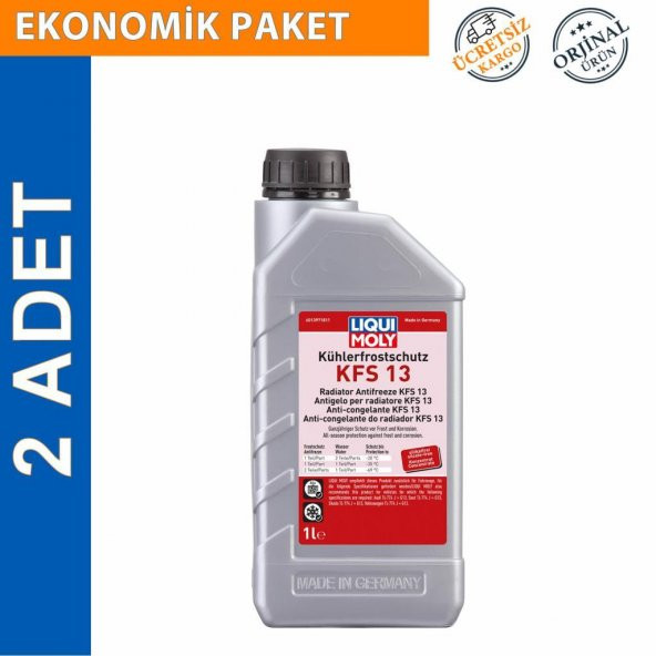 Liqui Moly Radyatör Antifrizi Kırmızı KFS 13 1 Lt (2 Adet) (21139) ürün görseli 1