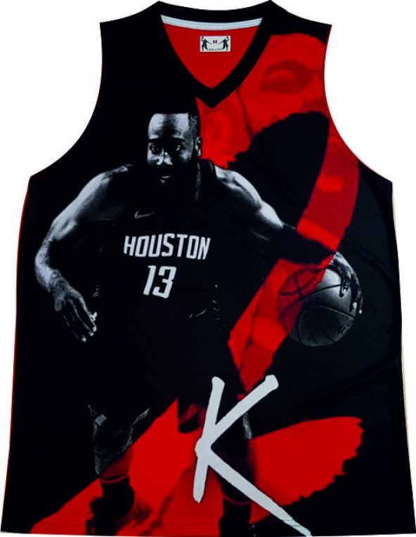 JAMES HARDEN FACE BASKETBOL FORMA İLLUSTRATOR - Resim 3