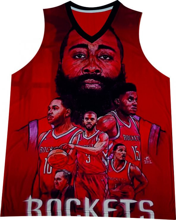 JAMES HARDEN FACE BASKETBOL FORMA İLLUSTRATOR - Resim 4