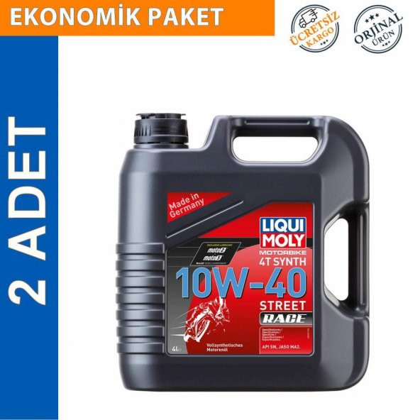 Liqui Moly 10W-40 4T Street Race 4 Lt Motosiklet Yağı (2 Adet) (20754) ürün görseli 1