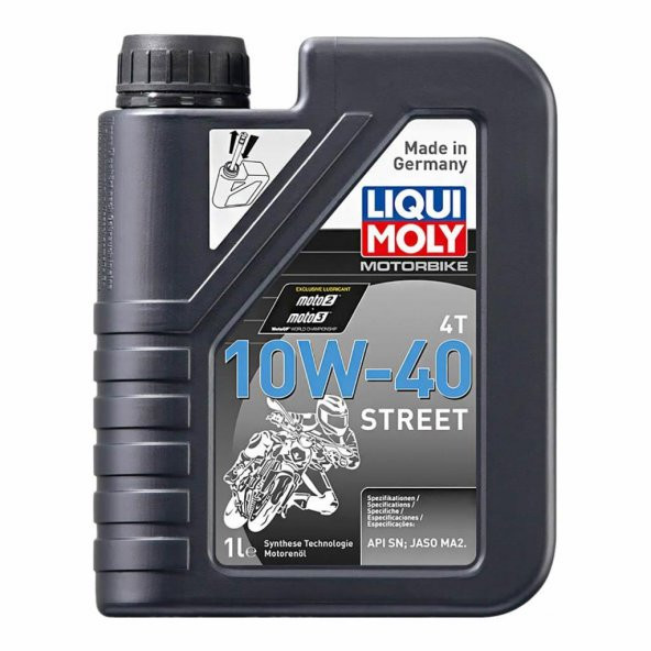 Liqui Moly 10W-40 4T Street 1 Lt Motosiklet Motor Yağı (1521) ürün görseli 1