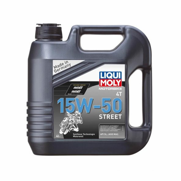 Liqui Moly 15W-50 4T Street 4 Lt Motosiklet Motor Yağı (1689) ürün görseli 1