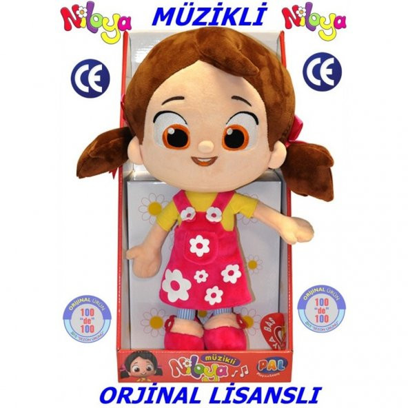 Niloya Müzikli Peluş Oyuncak Bebek Büyük Boy 40cm ürün görseli 1