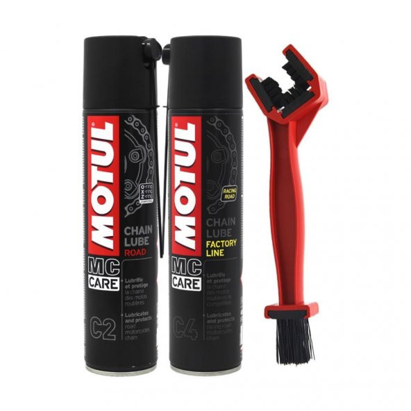 Motul Zincir Bakım Seti  C2 & C4 + Zincir Temizleme Fırçası ürün görseli 1