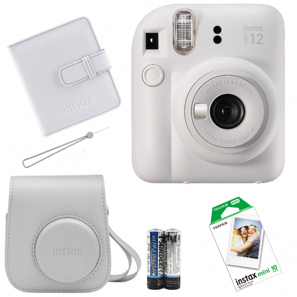 Fujifilm İnstax Mini 12 Fotoğraf MakinesiAskıpilÇanta10'lu filmAlbüm (beyaz) ürün görseli 1