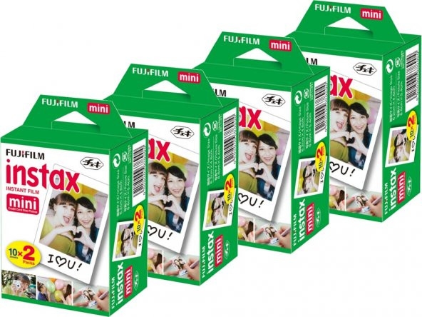 instax Mini 7-8-9-25-70-90 için 20'li Film 4'Lü PAKET 80poz ürün görseli 1