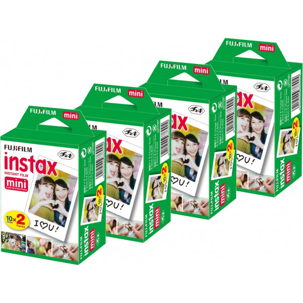 instax Mini 8 için 20'li Film 4'lü PAKET 80 poz ürün görseli 1