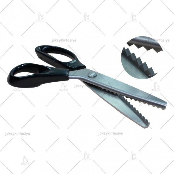 1.Sınıf Çelik Silikon Saplı Sürfile Zigzag Kesim Makası (230mm) ürün görseli 1