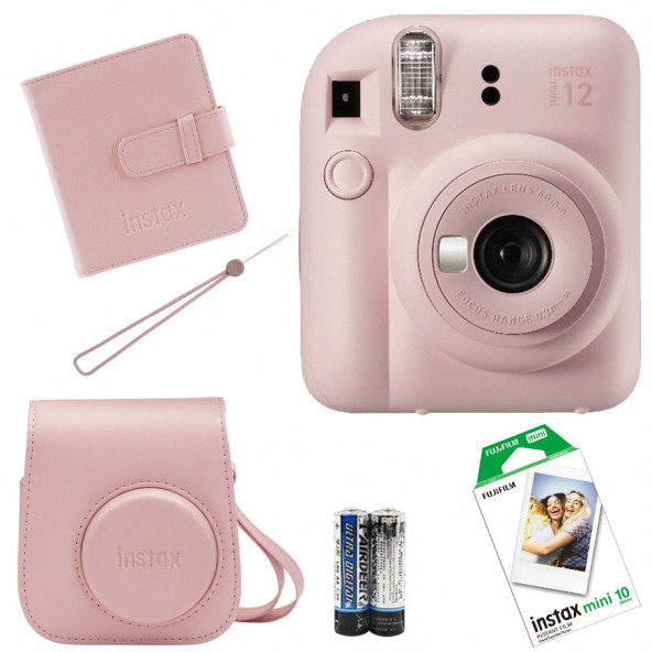 Fujifilm İnstax Mini 12 Fotoğraf MakinesiAskıpilÇanta10'lu filmAlbüm (pembe) ürün görseli 1