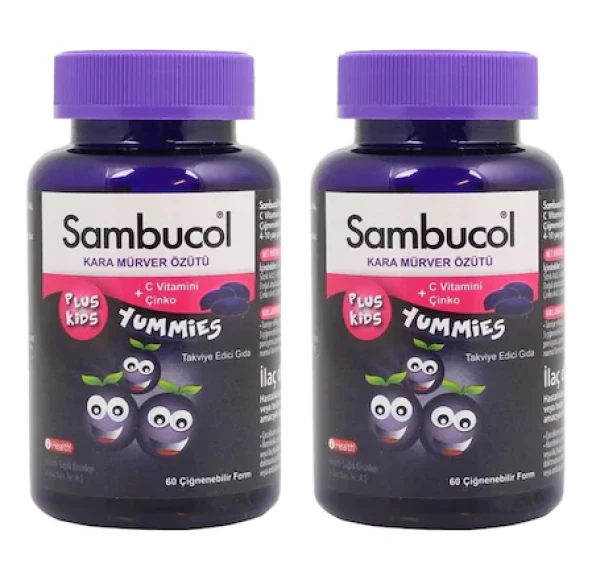 Sambucol Plus Kids Yummies 60 Çiğneme Tableti 2 Adet ürün görseli 1