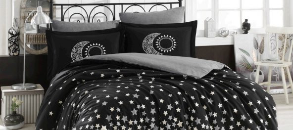 Hobby Poplin Stars Çift Kişilik Nevresim Takımı ürün görseli 1