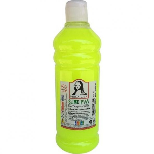 SUDOR SIVI YAPISTIRICI SLIME 500ML.FOSFORLU SARI ürün görseli 1