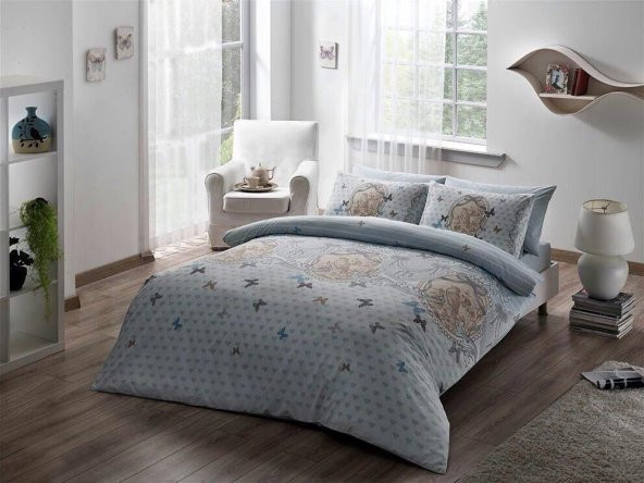 Taç Ranforce Tek Kişilik Nevresim Takımı LOIRE MINT ürün görseli 1