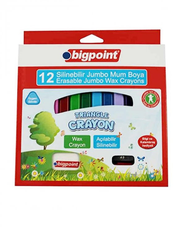 Bigpoint 12’li Silinebilir Jumbo Mum Boya ürün görseli 1