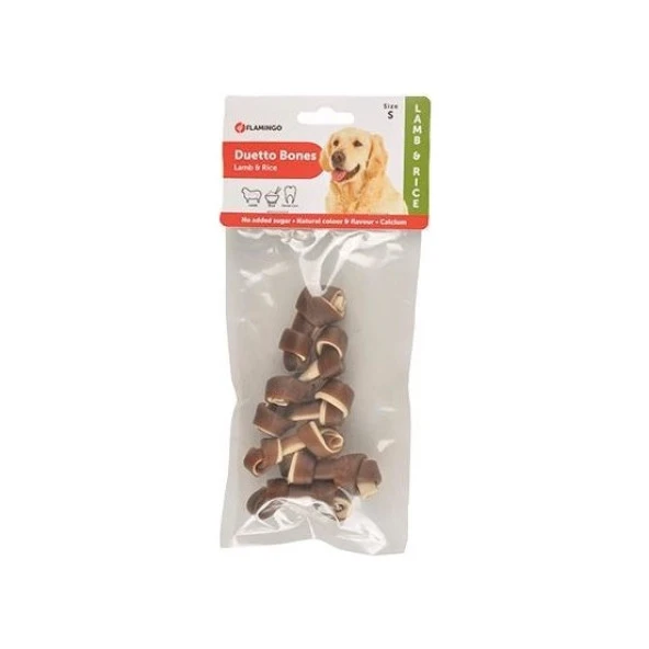 Flamingo Duetto Kuzu Ve Pirinçli Köpek Ödül Kemik  Small 6 Lı Skt:03/2026 ürün görseli 1