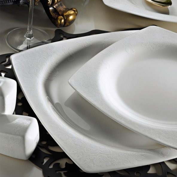Kütahya Porselen Bone Mare 62 Parça 9559 Desenli Yemek Takımı ürün görseli 1