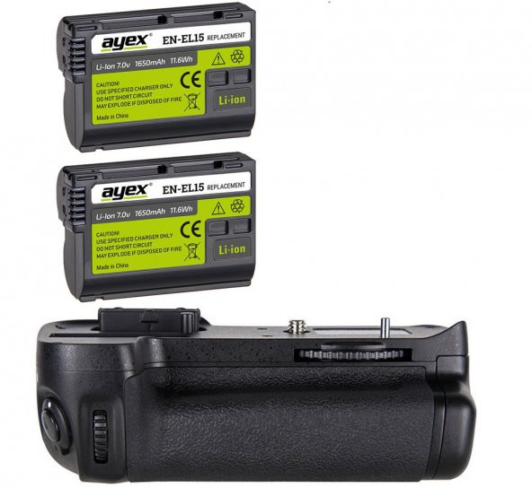 Nikon D7200, D7100 İçin Ayex AX-D7100 Battery Grip + 2 Adet EN-EL15B Batarya ürün görseli 1