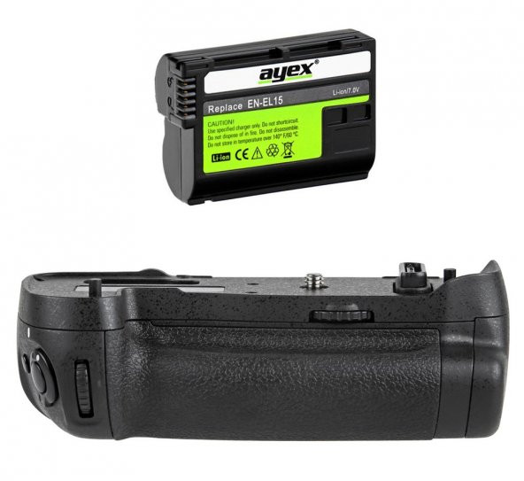 Nikon D500 İçin Ayex AX-D500 Battery Grip + 1 Ad. EN-EL15B Batarya ürün görseli 1