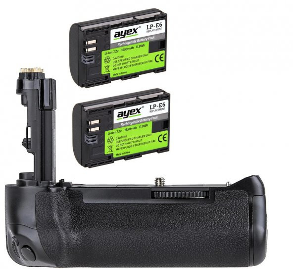 Canon EOS 7D Mark II İçin Ayex AX-7DII Battery Grip + 2 Ad. LP-E6 ürün görseli 1