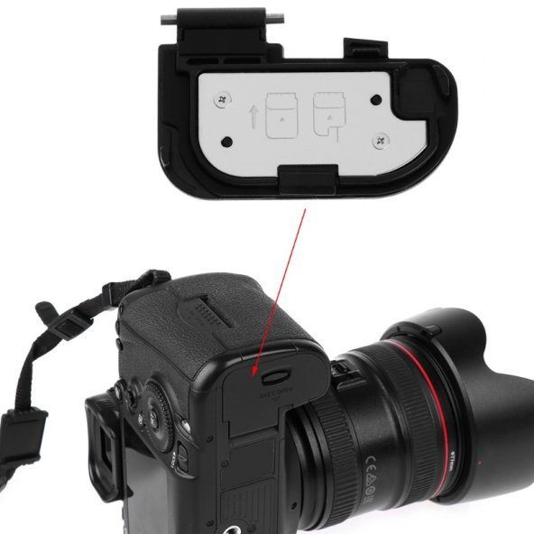 Canon EOS 70D İçin Batarya (Pil) Yeri Kapağı - Resim 7