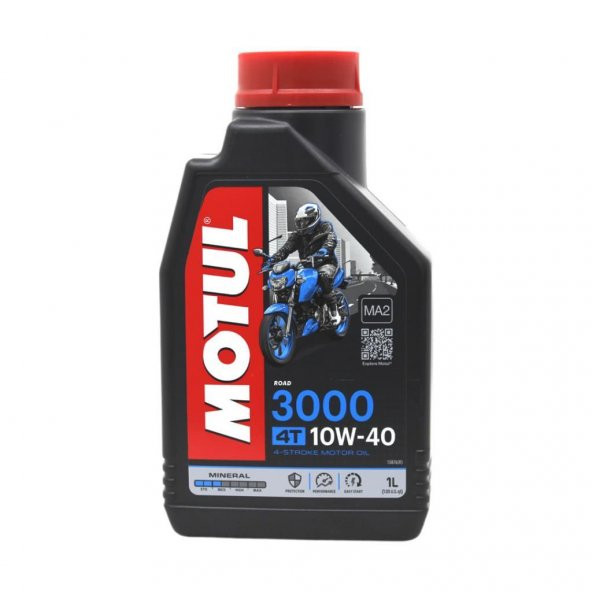 Motul 3000 10W-40 4T 1 Lt 4 Zamanlı Motosiklet Motor Yağı ürün görseli 1