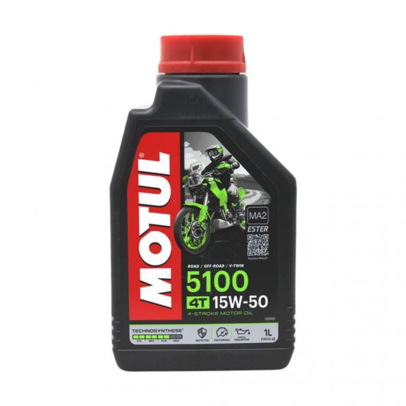 Motul 5100 15W-50 4T 1 Lt 4 Zamanlı Motosiklet Motor Yağı ürün görseli 1