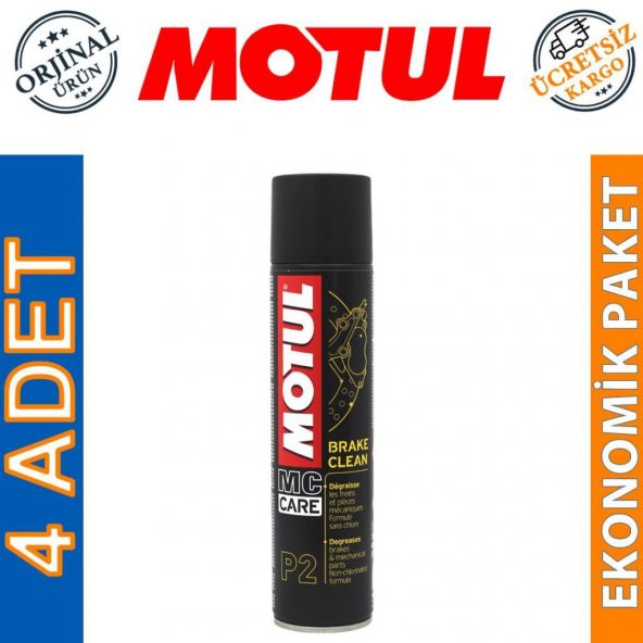 Motul P2 Brake Clean Sprey 400 ML Fren Balata Temizleyici (4 Adet) ürün görseli 1