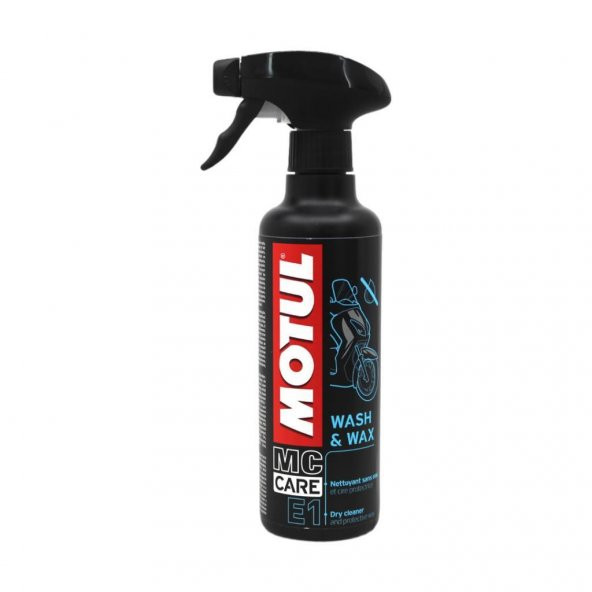 Motul E1 Wash & Wax 400 ML Susuz Temizlik ve Koruma Cilası ürün görseli 1