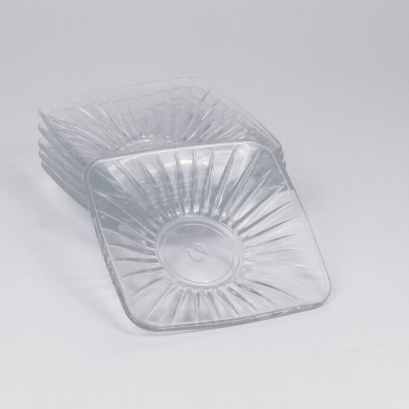 Paşabahçe Kare Çay Tabağı Gravürlü 6 lı ürün görseli 1
