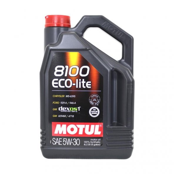 Motul 8100 Eco-Lite 5W-30 4 Lt Tam Sentetik Motor Yağı ürün görseli 1