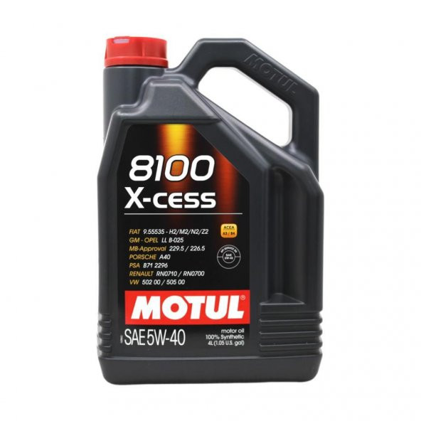 Motul 8100 X-cess 5W-40 4 Lt Tam Sentetik Motor Yağı ürün görseli 1