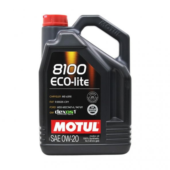Motul 8100 Eco-Lite 0W-20 5 Lt Tam Sentetik Motor Yağı ürün görseli 1