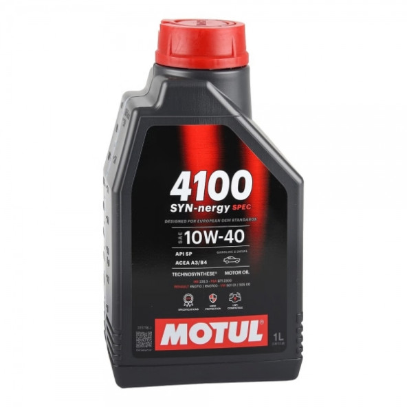 Motul 4100 SYN-nergy Spec 10W40 1 Lt Motor Yağı ürün görseli 1