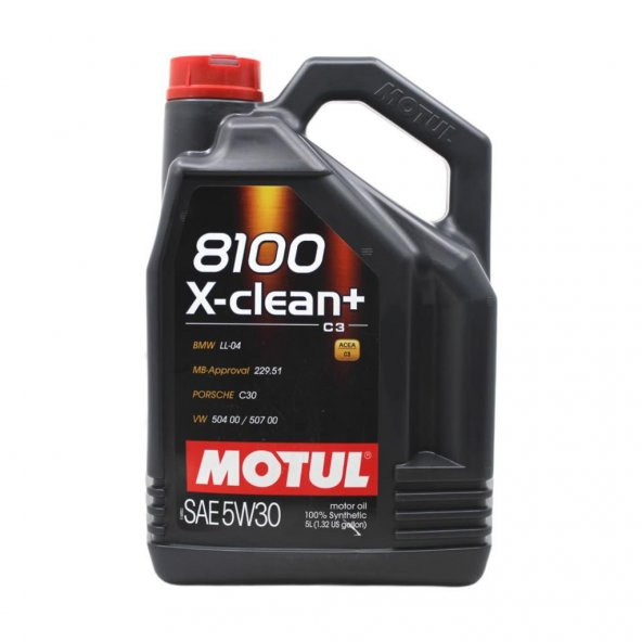Motul 8100 X-Clean+ 5W-30 5 Lt Tam Sentetik Motor Yağı ürün görseli 1