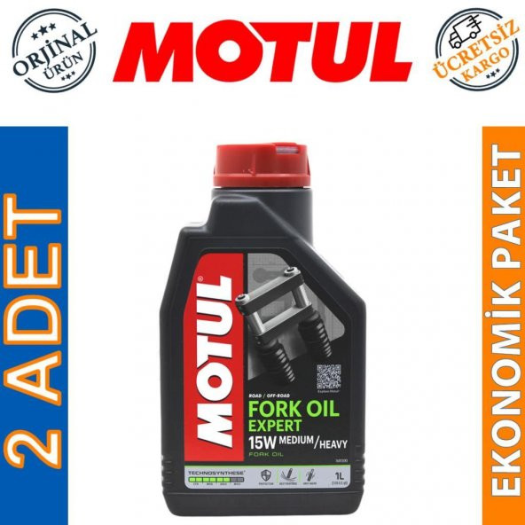 Motul Fork Oil Expert Medium Heavy 15W 1 Lt Amortisör Yağı (2 Adet) ürün görseli 1