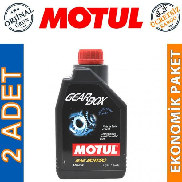Motul GearBox 80W-90 1 Lt Şanzıman ve Diferansiyel Yağı (2 Adet) ürün görseli 1