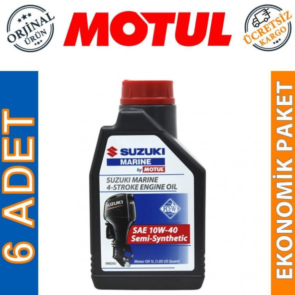 Motul Suzuki Marine 4T SAE 10W-40 1 Lt Tekne Motor Yağı (6 Adet) ürün görseli 1