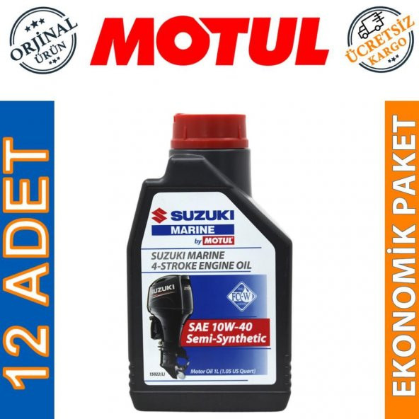Motul Suzuki Marine 4T SAE 10W-40 1 Lt Tekne Motor Yağı (12 Adet) ürün görseli 1