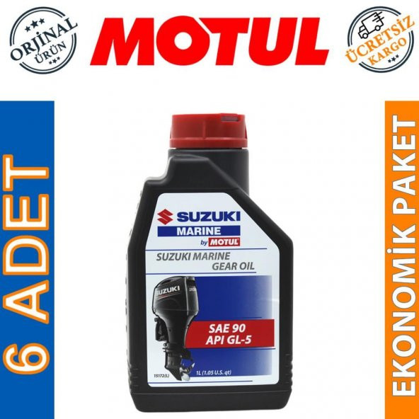 Motul Suzuki Marine Gear 90 1 Lt Tekne Şanzıman Kuyruk Yağı (6 Adet) ürün görseli 1
